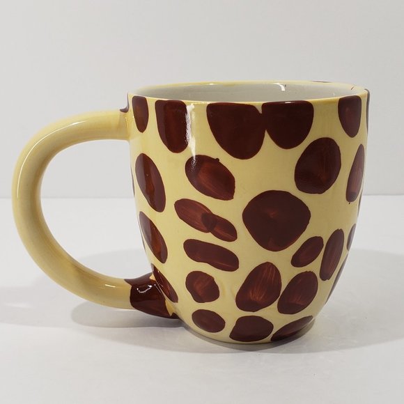 Pier 1 Giraffe Mug Hand Painted Surprise Baby Giraffe Inside, Set of 2 Cups - Picture 2 of 10